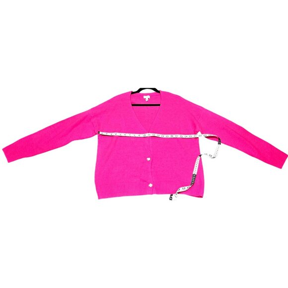 Hot Pink Olivia Sky XL Button-Down Cardigan Sweater Women's - Picture 9 of 9